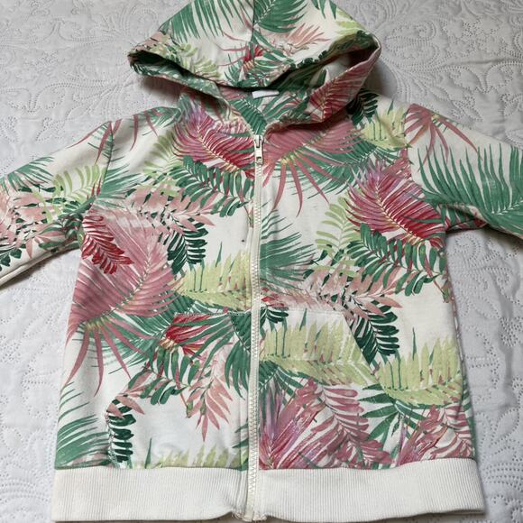Zara Tropical Print Hoodie Size 8 - Picture 3 of 7